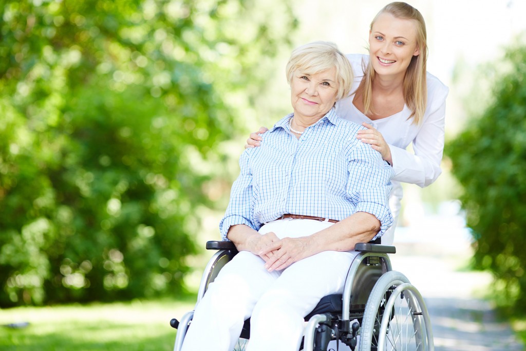 Walking out with patient