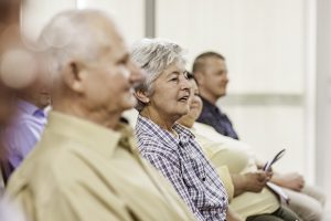 Seniors in the community center