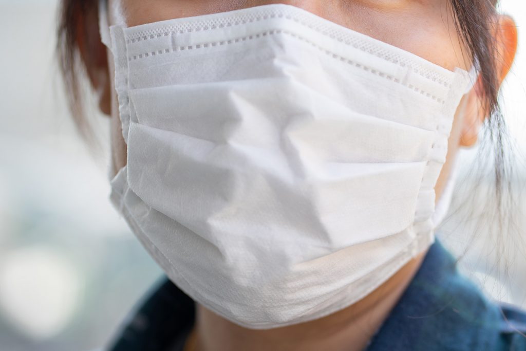 woman wearing a face mask