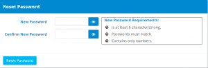 Visual for how to change password on Passenger Portal