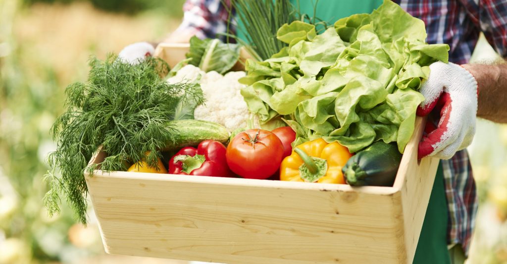 vegetables in a box