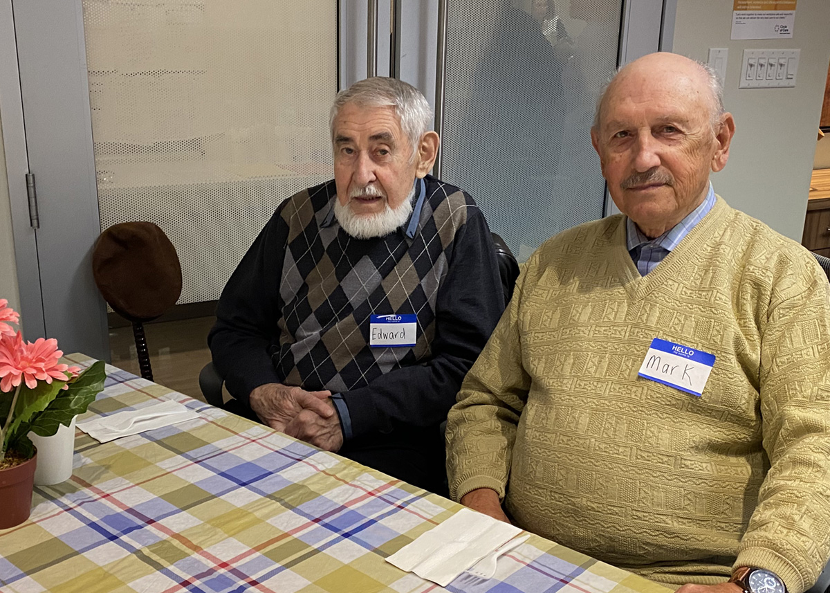 Edward and Mark, friends from Let's Get Together social group