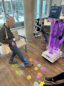 Floor projections using the OMI machine